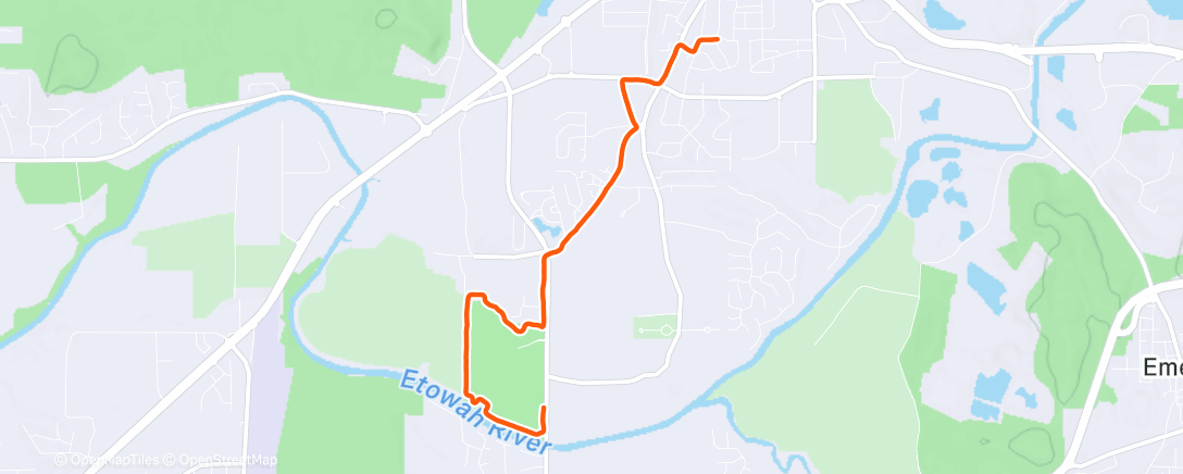 Carte de l'activité Lunch Run