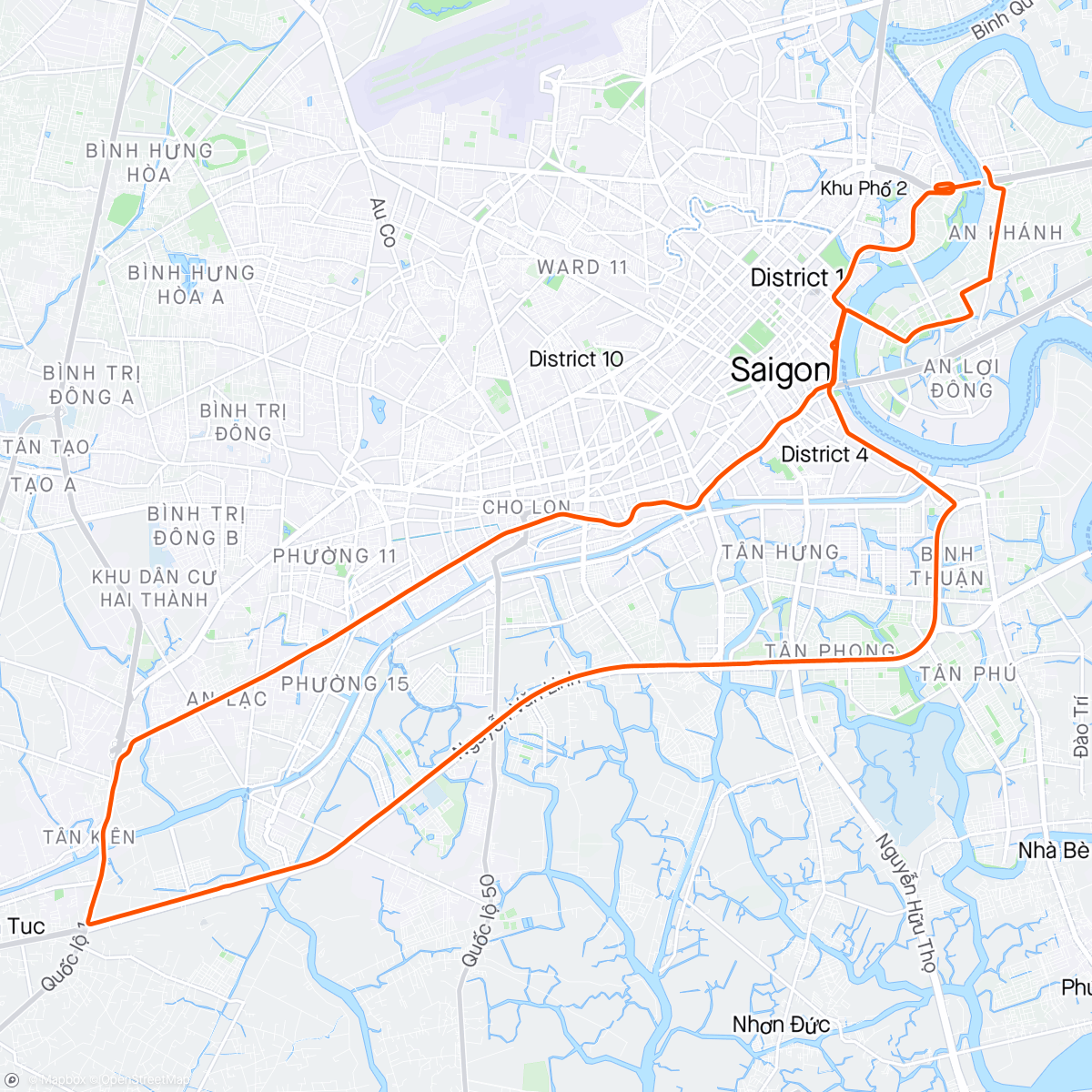Map of the activity, NVL - VVK with TĐR