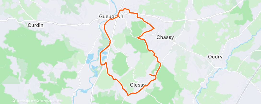 Map of the activity, Afternoon Ride