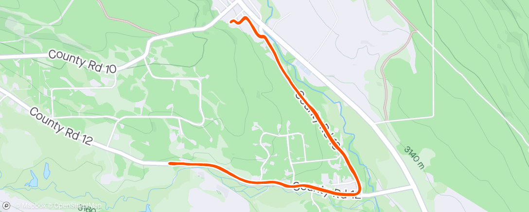 Map of the activity, Morning Run w/M