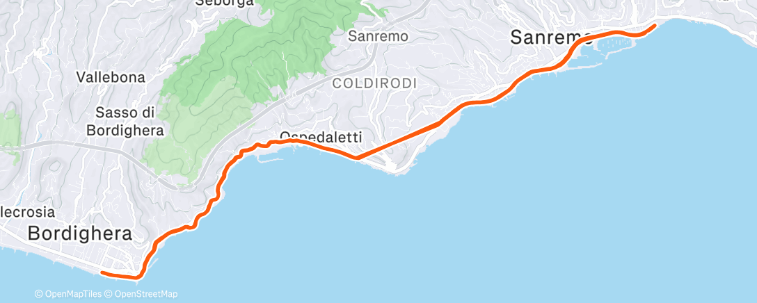 Map of the activity, Kursaal and back