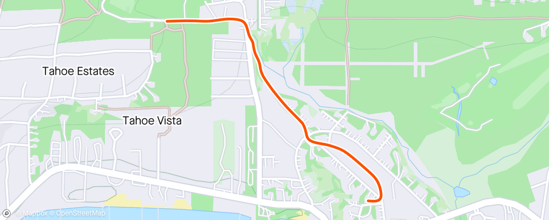 Map of the activity, Ride home