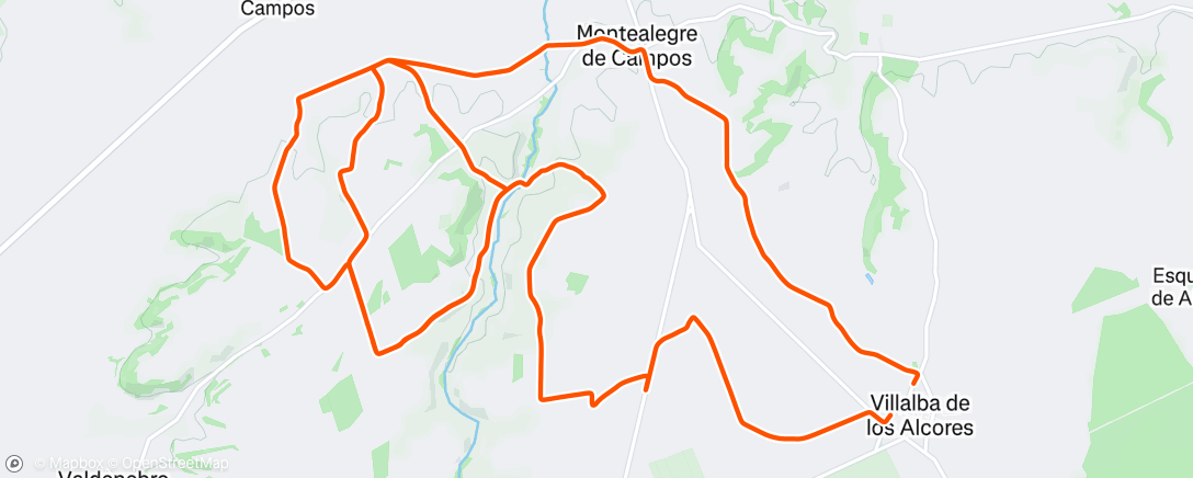 Map of the activity, Morning Mountain Bike Ride