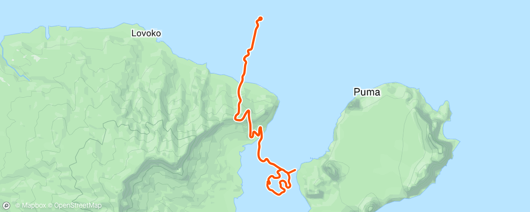 Map of the activity, Zwift - heat