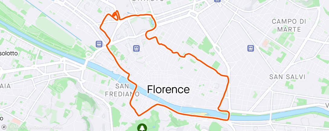 Map of the activity, Guests of the Runners of Florence