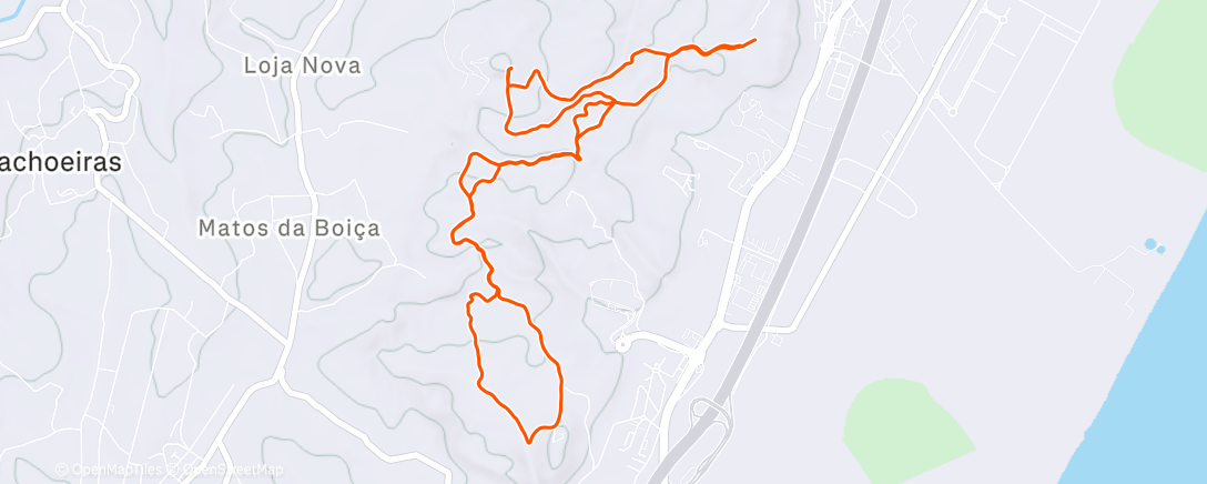 Map of the activity, Afternoon Trail Run