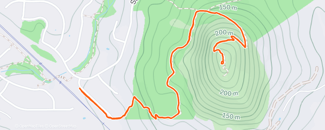 Map of the activity, Afternoon Hike