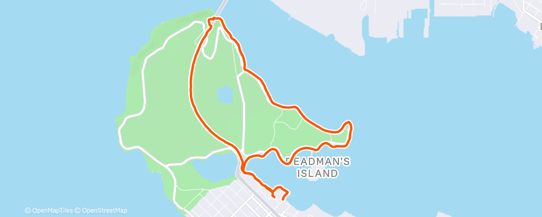 Map of the activity, Morning Run