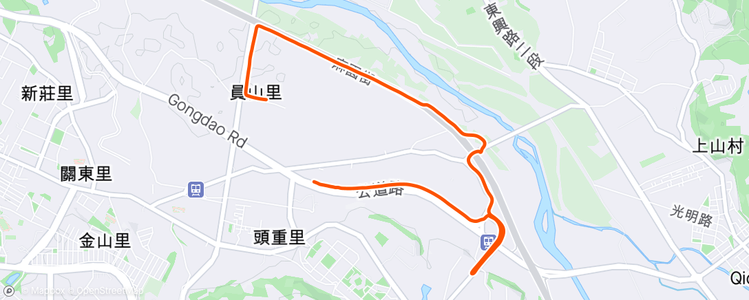 Map of the activity, 午后跑步