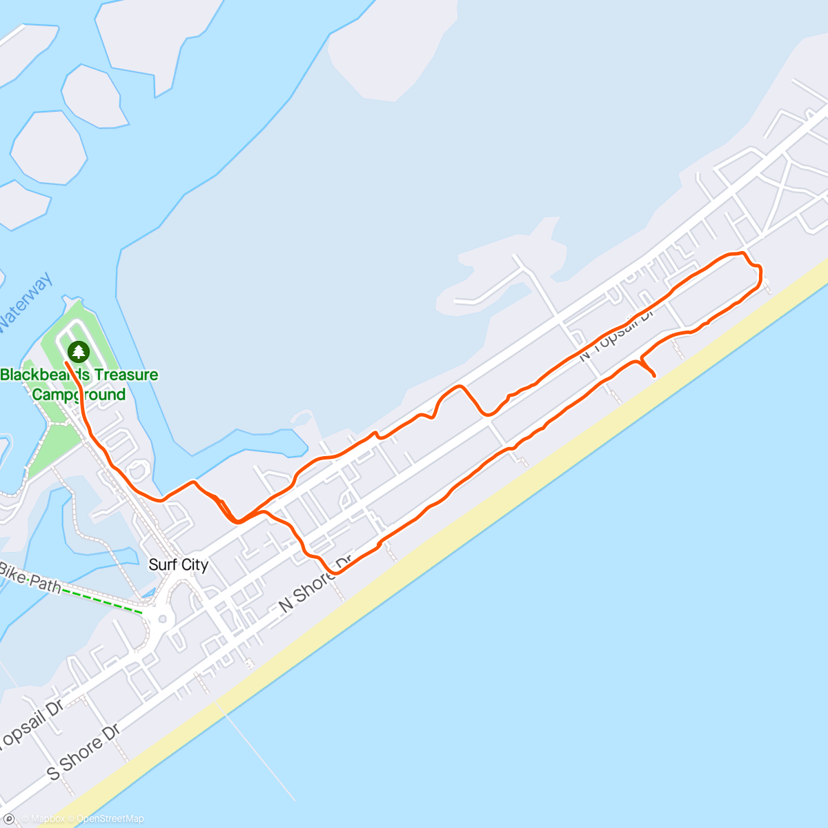 Map of the activity, Afternoon Walk with Jan Baby