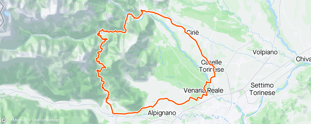 アクティビティ「Giro mattutino con amico 💨」の地図