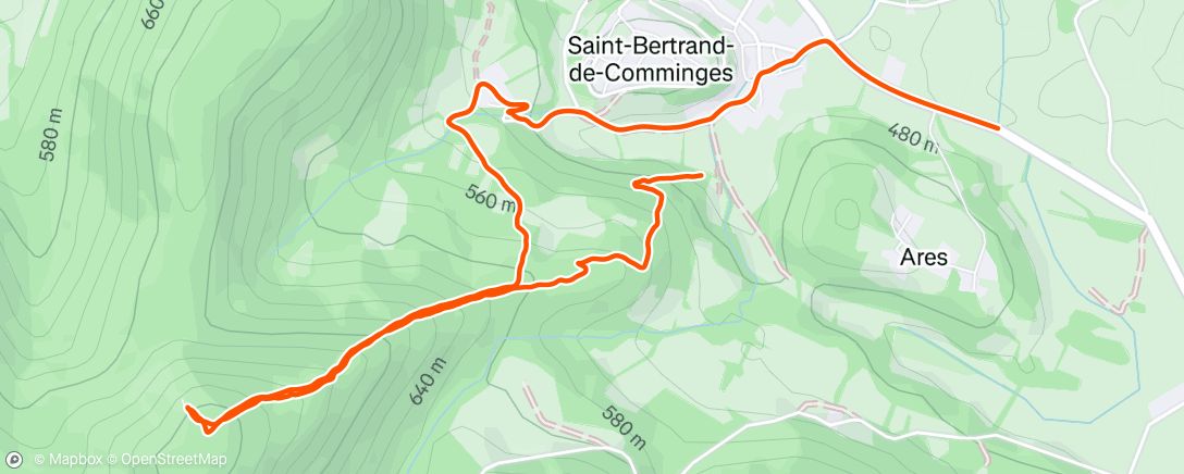 Map of the activity, Randonnée au  MAIL HARD