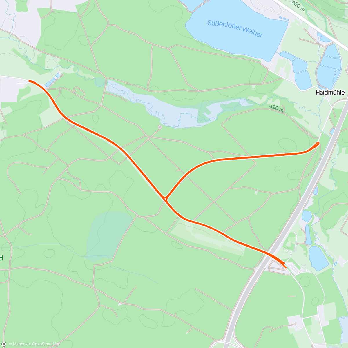 Map of the activity, Einzelzeitfahren Weiden