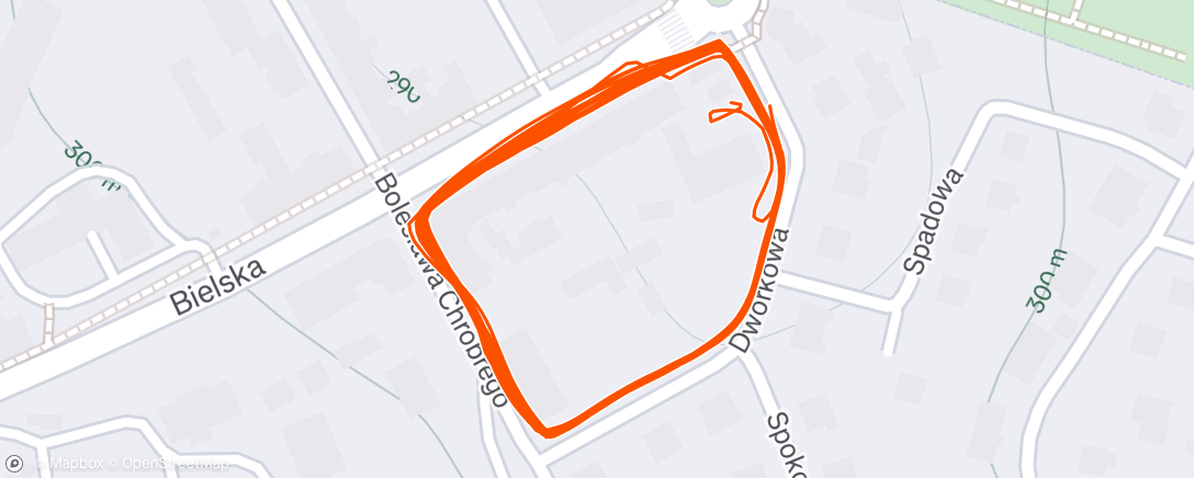 Map of the activity, Afternoon Run