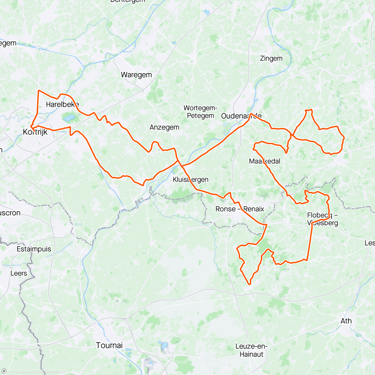 Map of the activity, Kuurne Brussels Kuurne