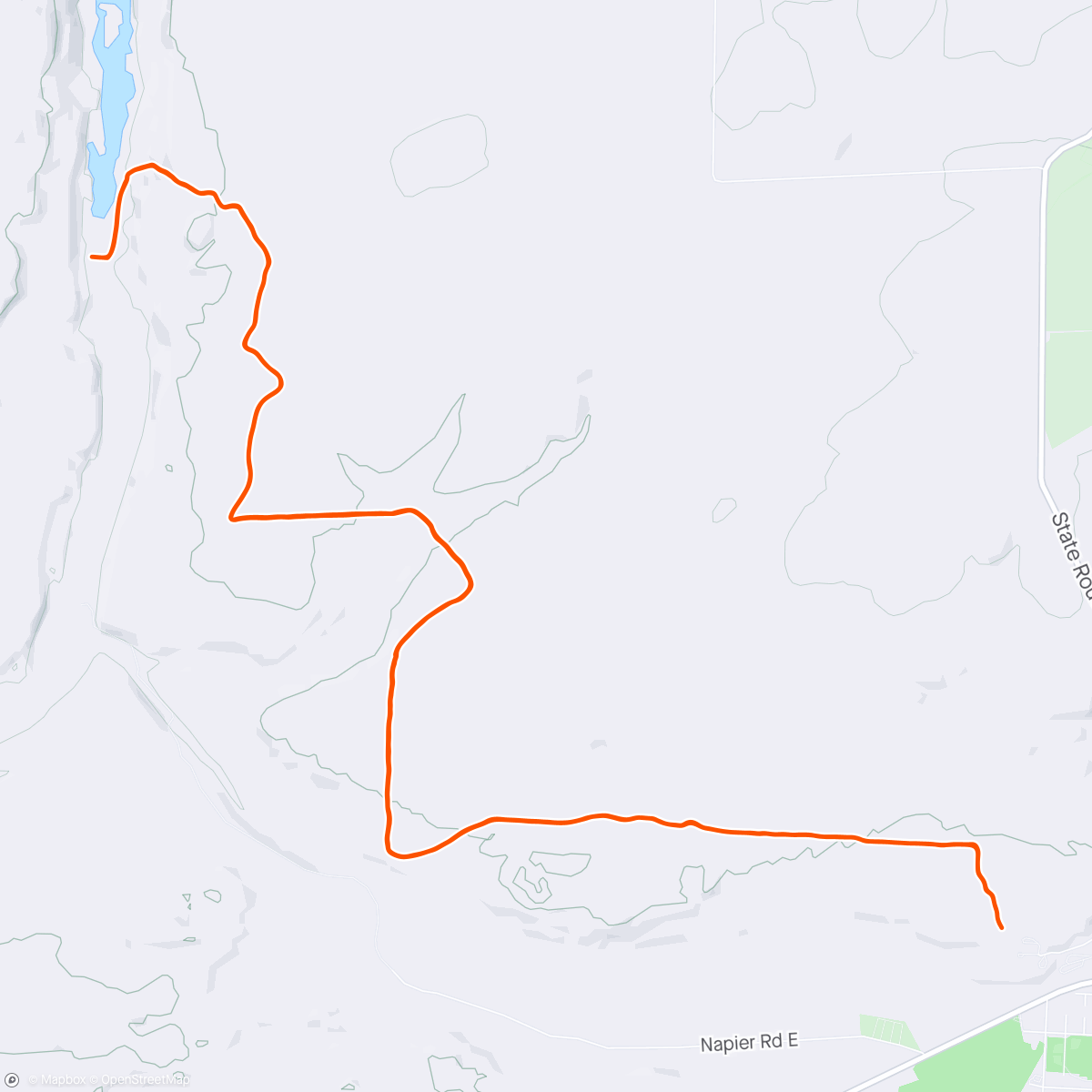 Map of the activity, Odessa Lake Crater hike