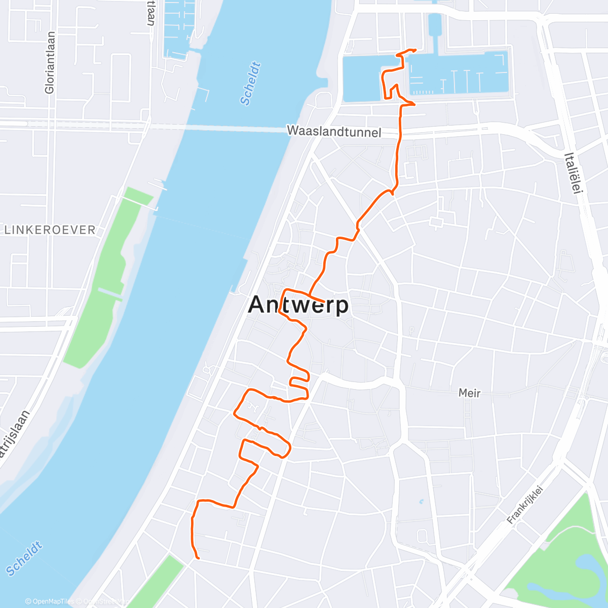 Map of the activity, Sint-Anna - Antwerpen