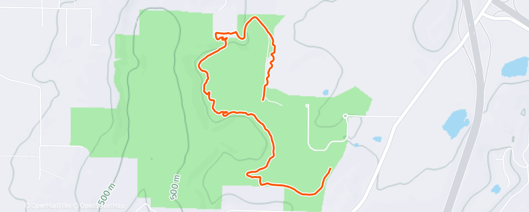 Map of the activity, Morning Trail Run