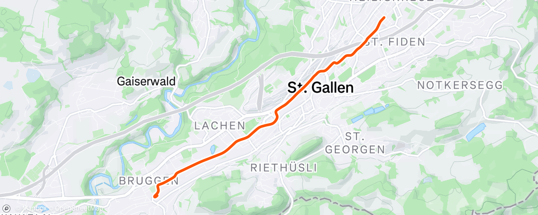 Map of the activity, Fahrt am Morgen