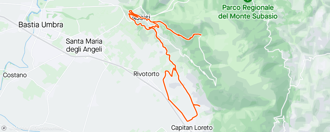 Map of the activity, Eremo delle Carceri