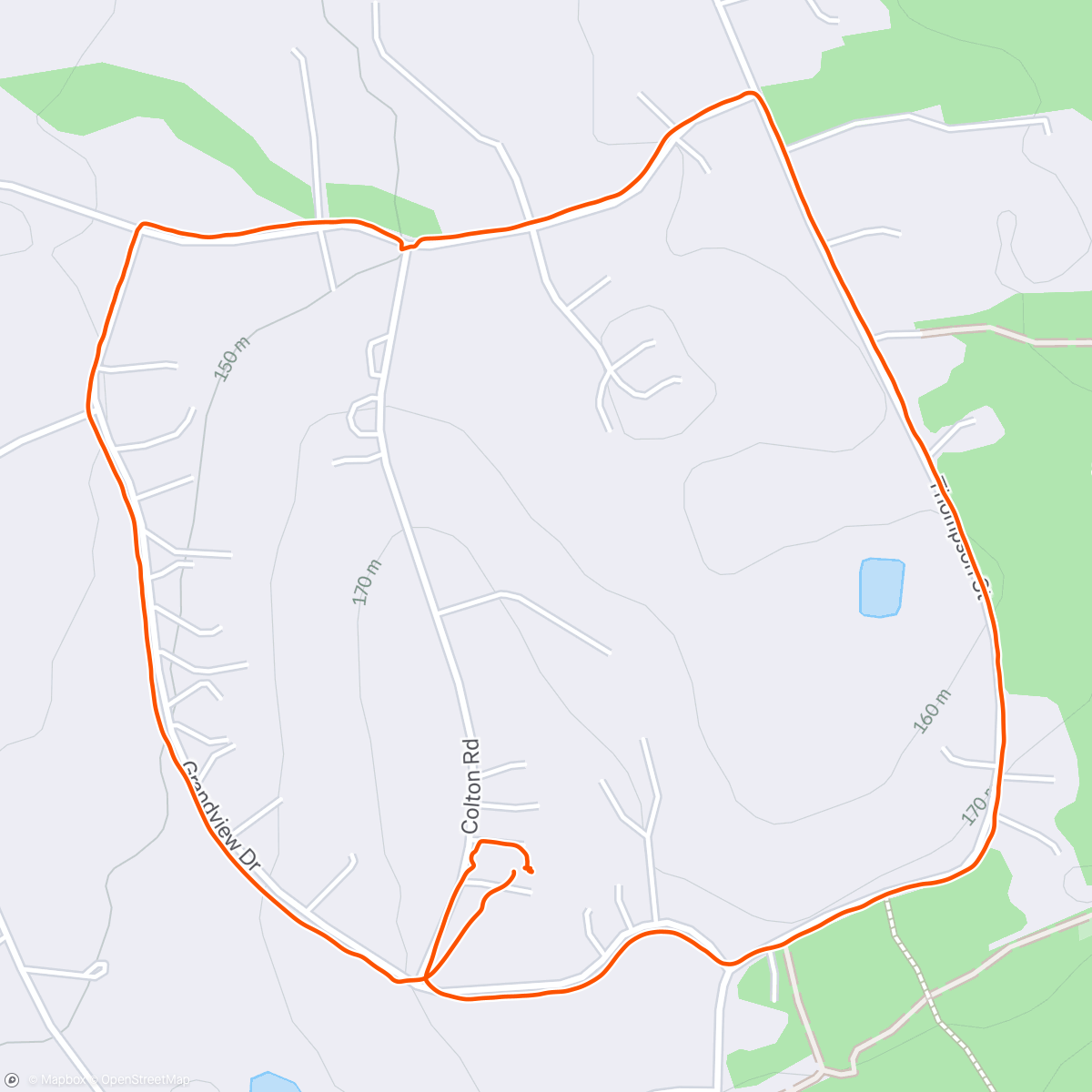 Map of the activity, Afternoon Walk