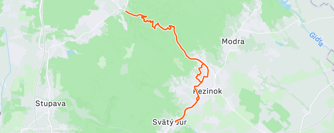 Map of the activity, Morning Ride
