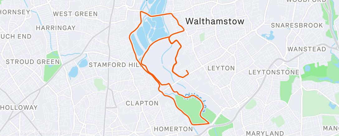 Map of the activity, Long Run 17.7k