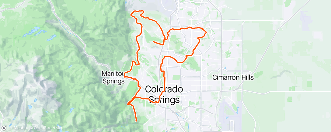 Map of the activity, Colorado Springs Loop