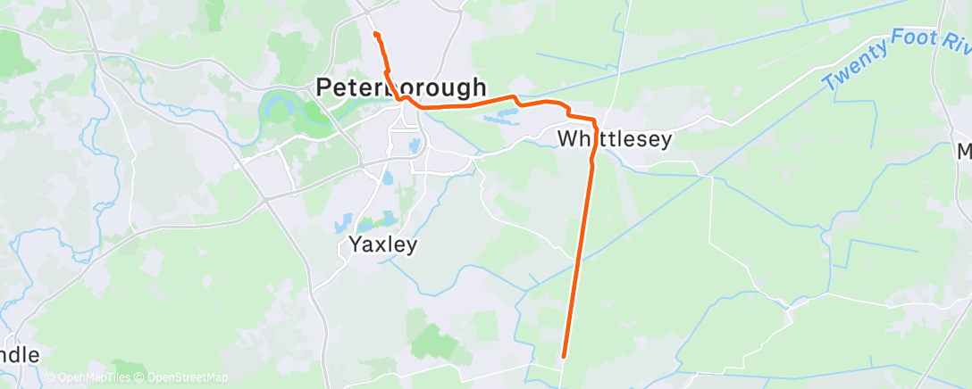 Map of the activity, Afternoon Ride