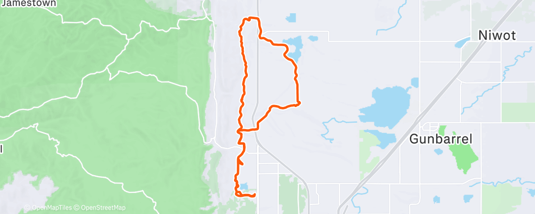 Map of the activity, Afternoon Mountain Bike Ride