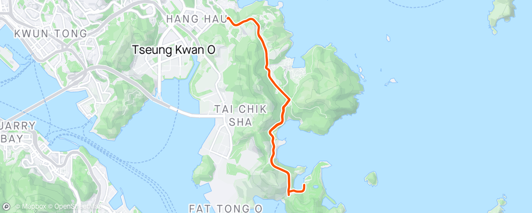 Map of the activity, Cycling