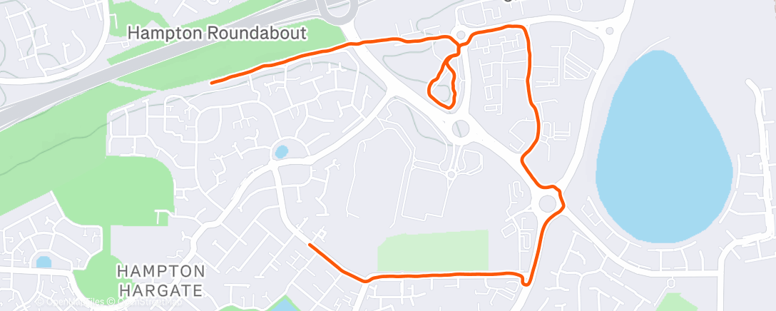 Map of the activity, Lunch Run