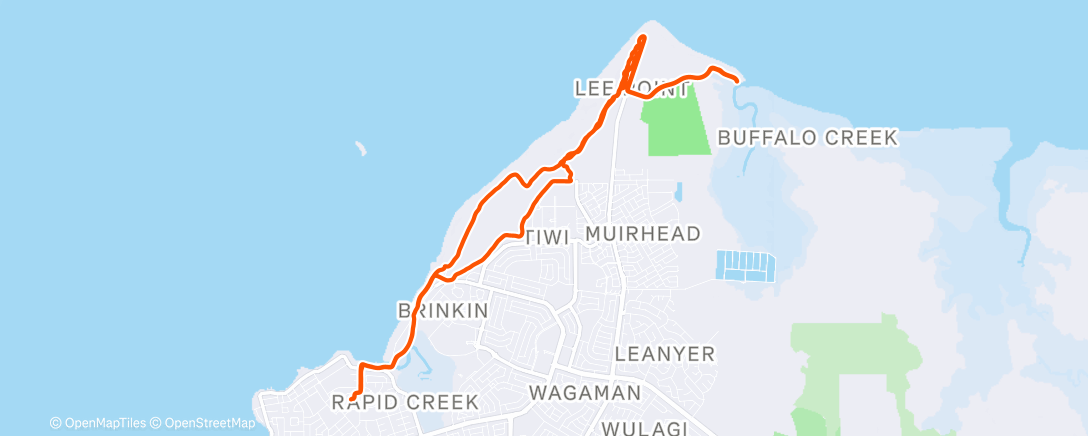 Map of the activity, Afternoon Ride
