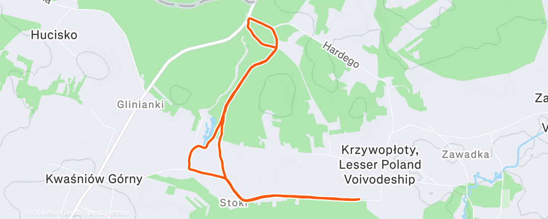 Map of the activity, Afternoon Walk