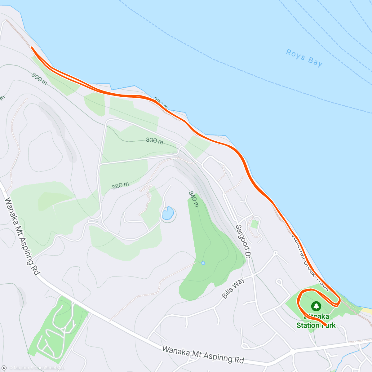 Map of the activity, Park Run Wanaka ❄️