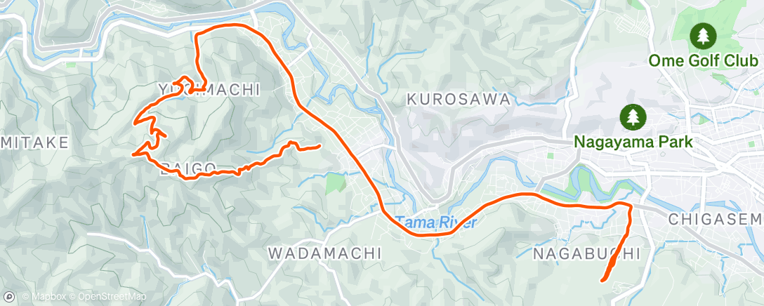 Map of the activity, 昼のライド