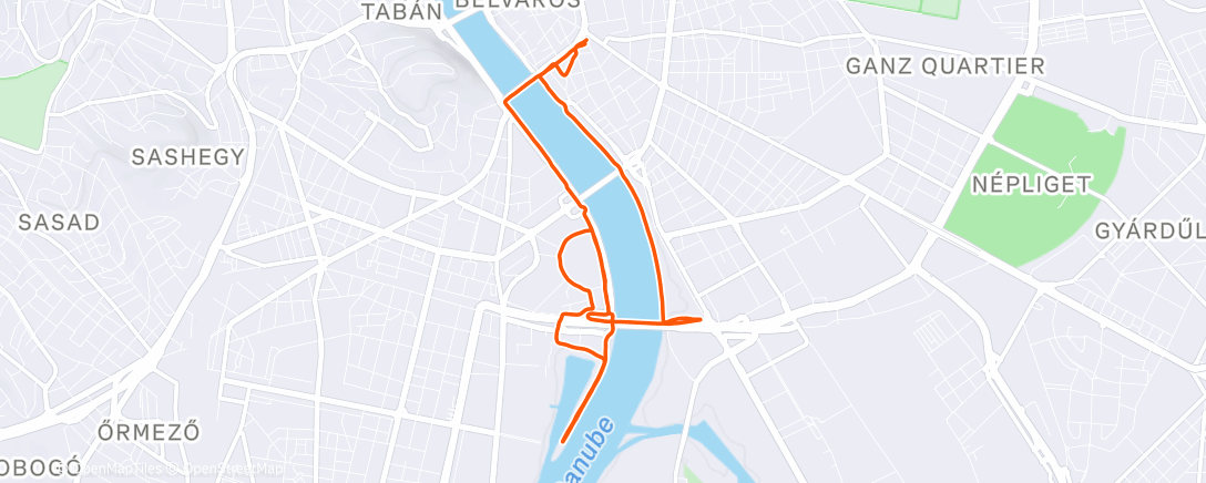 Map of the activity, Morning Run