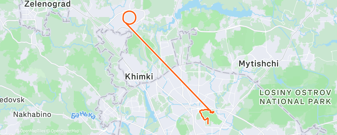 Map of the activity, Трейлраннинг (после обеда)