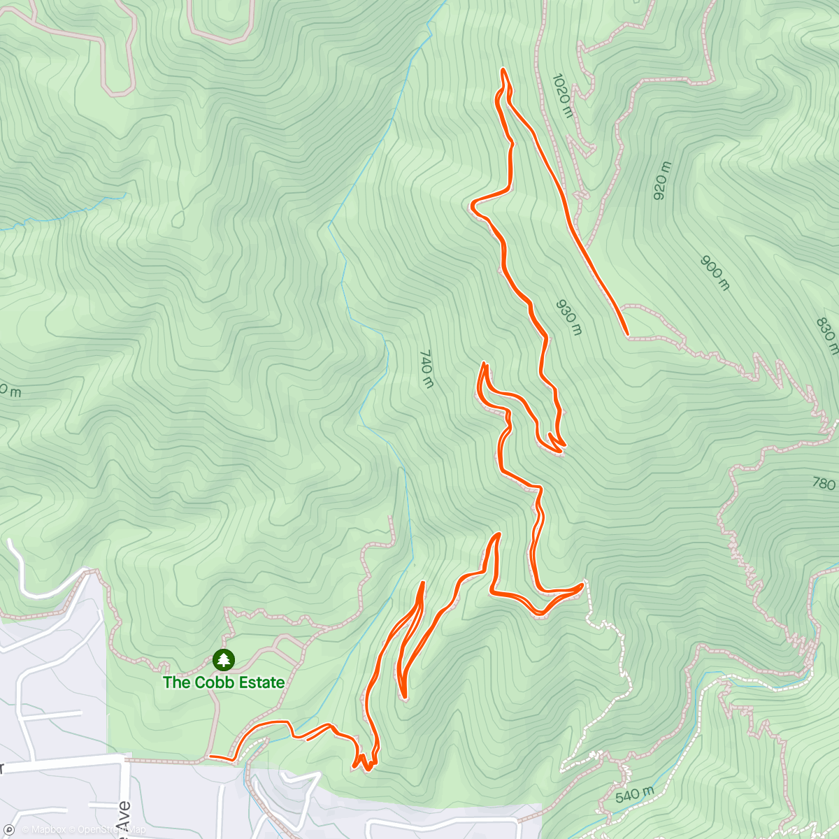 Mapa de la actividad, Beautiful morning run at Echo mountain trail