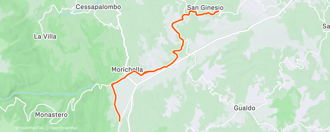 Map of the activity, Afternoon Mountain Bike Ride