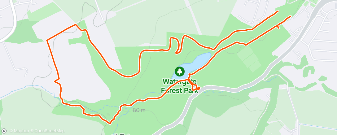 Карта физической активности (Watergate Forest Park red route)