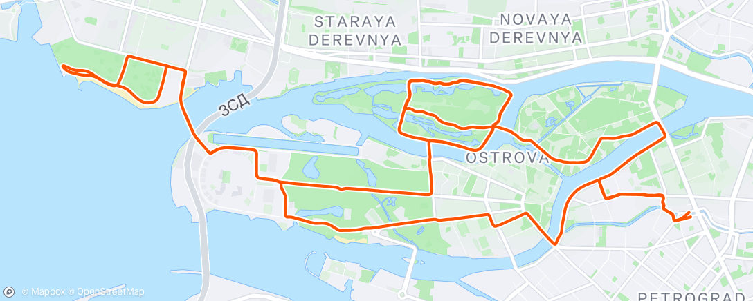 Map of the activity, Morning Run