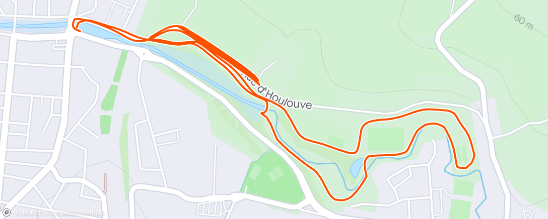 Map of the activity, Séance sprint ech+4x(6*/20"/20" @3'28)