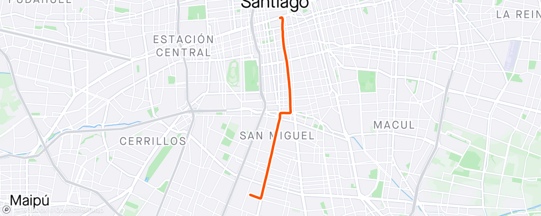 アクティビティ「Vuelta ciclística vespertina」の地図