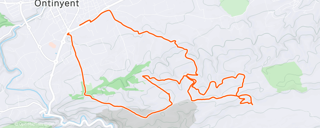 Map of the activity, Bicicleta por la tarde