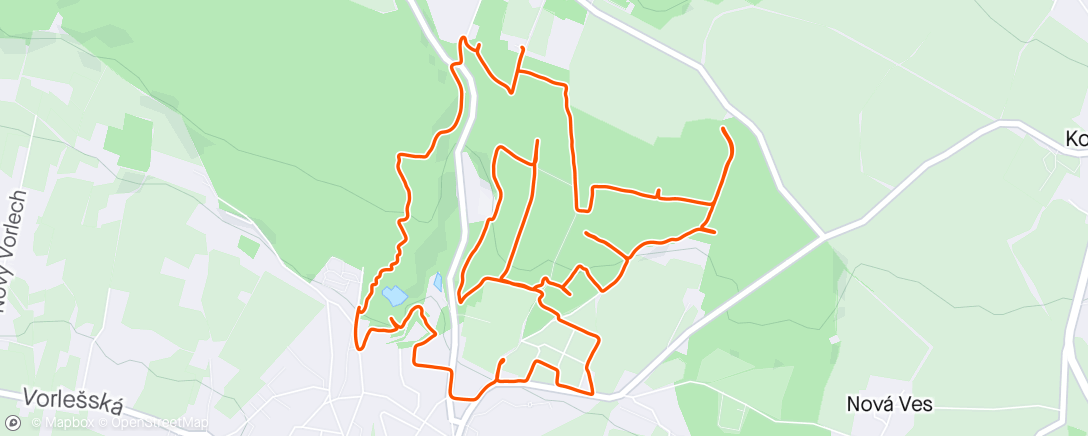 Map of the activity, Colors of MTBO 2024 - Ruská ruleta