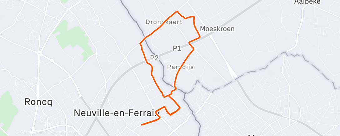 Map of the activity, Last run at home 🇫🇷  before going back home 🇨🇦