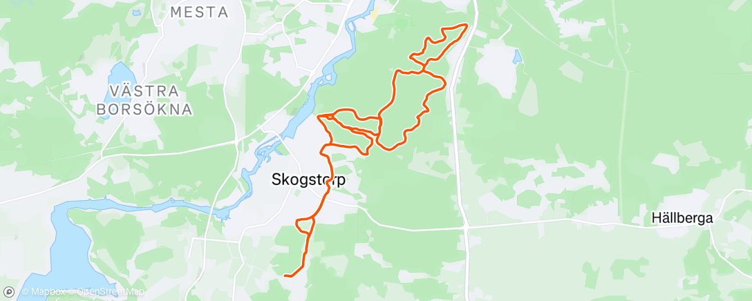 Map of the activity, Lunch Ride