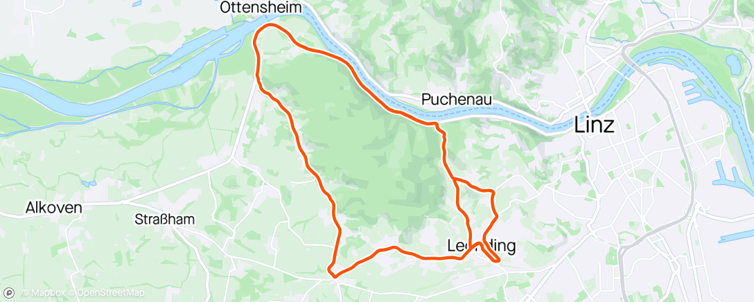 Map of the activity, 63. Radsaison-Eröffnungsrennen Leonding