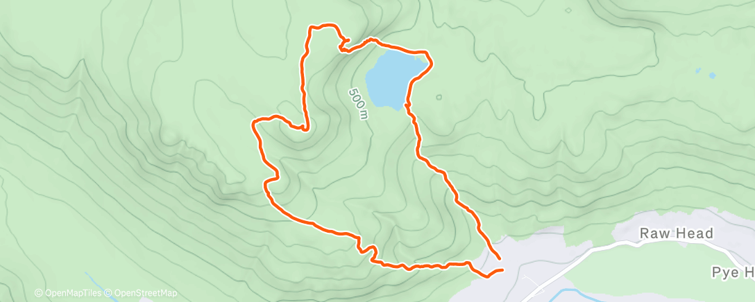 Map of the activity, Morning Hike